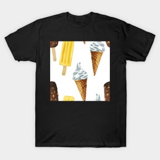 Ice cream on white T-Shirt